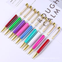 High Quality Steel Body  Metal Tube Floater Barrel Pen Multi-color Empty Floating DIY Ball Pen With Copper Fitting
